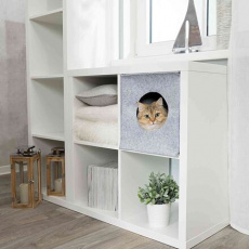 ANTON filcová krabice/jeskyně pro kočku, vhodné do IKEA regálu 33cm šedá ANTON filcová krabice/jeskyně pro kočku, vhodné do IKEA regálu 33cm šedá