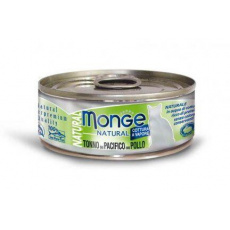 MONGE NATURAL kousky tuňáka s kuřecím masem pro kočky 80 g MONGE NATURAL kousky tuňáka s kuřecím masem pro kočky 80 g