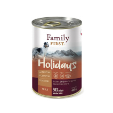 FAMILY FIRST Holidays Adult Lamb, Beef, Potato - Mokré krmivo pro psy 400g