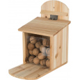 Krmná stanice pro veverky 20 x 30 x 30 cm, přírodní borové dřevo