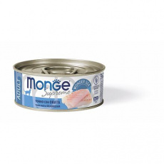 MONGE SUPREME ADULT tuňák a pražma pro kočky 80 g MONGE SUPREME ADULT tuňák a pražma pro kočky 80 g
