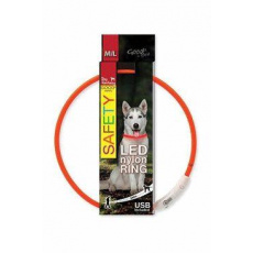 Obojek DOG FANTASY světelný USB oranžový 65cm 1ks Obojek DOG FANTASY světelný USB oranžový 65cm 1ks