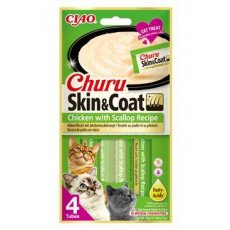 Churu Cat Skin&Coat Chicken with Scallop Recipe 4x14g Churu Cat Skin&Coat Chicken with Scallop Recipe 4x14g