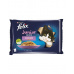 Nestlé FELIX Fantastic cat Multipack junior kura&losos želé kapsička 4x85 g