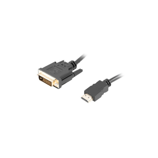 Lanberg CA-HDDV-20CU-0018-BK adaptér k video kabelům 1,8 m HDMI Typ A (standardní) DVI-D Černá