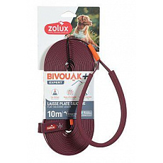 Vodítko pes BIVOUAK ploché, silik.15mm/10m červenáZolux