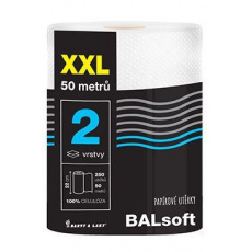 Utěrky víceúčelové papírové Balsoft XXL role 50m