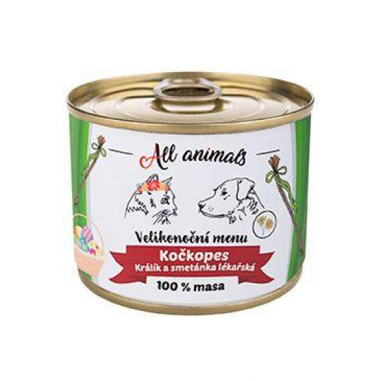 All Animals kočkopes konz. Velikonoční králík+sm. 200g