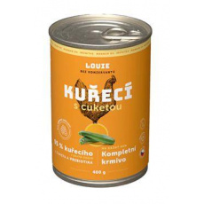 Louie Dog konz. Kuřecí s cuketou a prebiotiky 400g