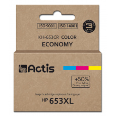 Actis KH-653CR, náhradní inkoust do tiskárny HP 653XL 3YM74AE; Premium; 18 ml; 300 stran; barevný