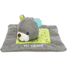 JUNIOR snuggler - plyšový mazlíček, čtverec s medvědí hlavou 13 x 13 cm JUNIOR snuggler - plyšový mazlíček, čtverec s medvědí hlavou 13 x 13 cm