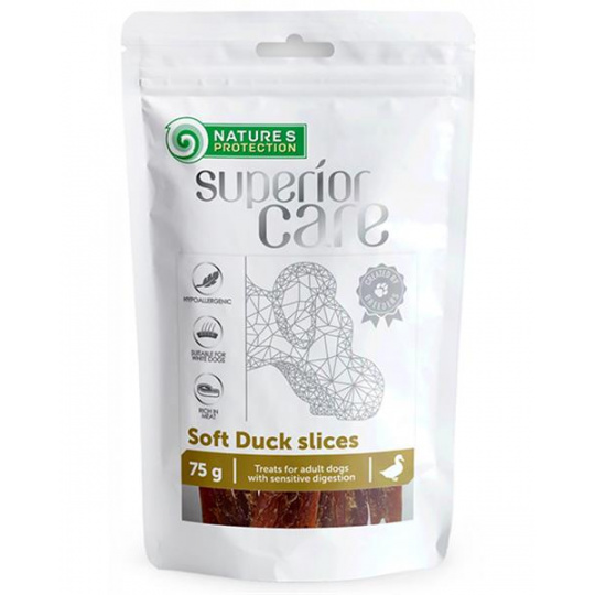 Pamlsok Natures P Superior Care snack dog duck slices 12x75 g