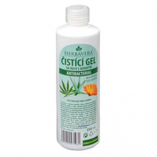 HERBAVERA antibakteriální čistící gel s konopím 250 ml HERBAVERA antibakteriální čistící gel s konopím 250 ml