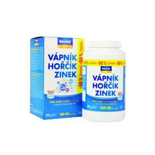 Vitar Vápník+Hořčík+Zinek+D3+K1 100+50tbl