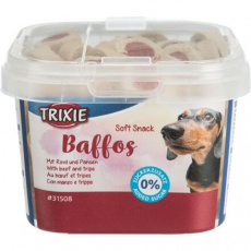 Soft Snack BAFFOS mini kolečka hovězí, dršťky, plastový kelímek 140 g Soft Snack BAFFOS mini kolečka hovězí, dršťky, plastový kelímek 140 g