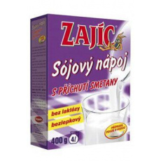 Nápoj Zajíc sójový nápoj se smetanou 400g krabička Nápoj Zajíc sójový nápoj se smetanou 400g krabička