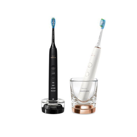 Philips DiamondClean 9000 9000 DiamondClean HX9914/57 Sonické kartáčky s aplikací a nabíjecí sklenička 1+1