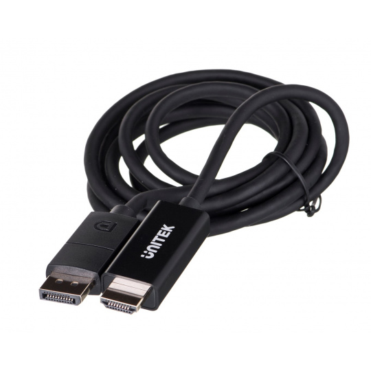 KABEL UNITEK DisplayPort 1.2, HDMI, 4K@60HZ, 1,8M, V1608A