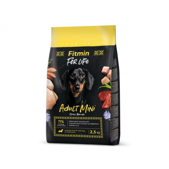 FITMIN For Life Mini Adult Small breeds - suché krmivo pro psy - 2,5kg