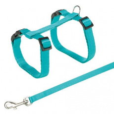Postroj s rychlouzávěry + vodítko na kočku 27-45cm/10mm 1,2m Postroj s rychlouzávěry + vodítko na kočku 27-45cm/10mm 1,2m