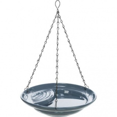 Venkovní závěsná keramická lázeň pro ptactvo, 550ml / 26 cm, modrá Venkovní závěsná keramická lázeň pro ptactvo, 550ml / 26 cm, modrá