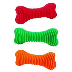 Hračka pes Kost Dentální žebrovaná plovací 12cm SP Hračka pes Kost Dentální žebrovaná plovací 12cm SP