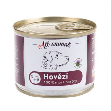 ALL ANIMALS hovězí, konzerva pro psy, 200 g ALL ANIMALS hovězí, konzerva pro psy, 200 g