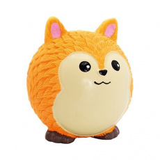 Míček v designu liška, se zvukem, 8 cm, latex, oranžová, HipHop Míček v designu liška, se zvukem, 8 cm, latex, oranžová, HipHop
