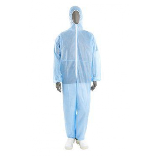 Oblek jednorázový s kapucí KRUUSE modrý vel.XL 1ks