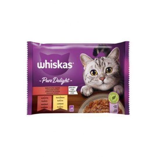 Whiskas kapsa Pure Delight klas.výběr v želé 4x85g