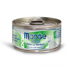 MONGE DOG NATURAL kuřecí maso se zeleninou pro psy 95 g MONGE DOG NATURAL kuřecí maso se zeleninou pro psy 95 g