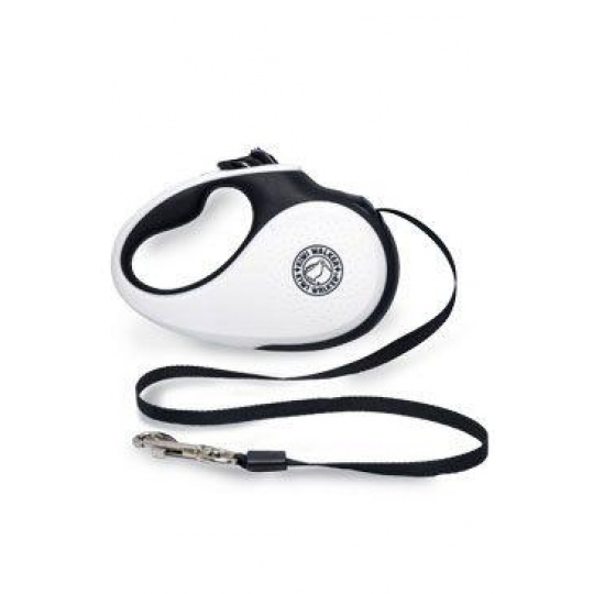 Vodítko samonavíjecí 12kg/3m černobílá Kiwi Vodítko samonavíjecí 12kg/3m černobílá Kiwi