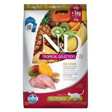 N&D TROPICAL SELECTION CAT Neutered Chicken 4+1kg