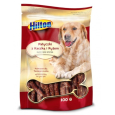 HILTON Duck and rice sticks - pamlsek pro psa - 100g