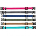 Balení nylon.rozeznávacích obojků pro štěňata M-L 22-35cm/10mm, fuchs,šedá,mod,khaki,oříšk,oceán