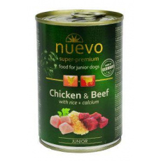 Nuevo pes Junior Kuřecí a Hovězí konz. 400g Nuevo pes Junior Kuřecí a Hovězí konz. 400g
