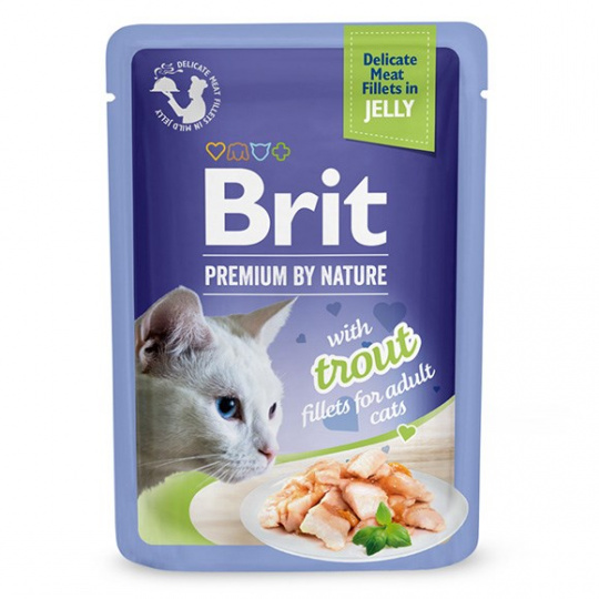 BRIT Premium by nature Trout fillets - mokré krmivo pro kočky - 85g