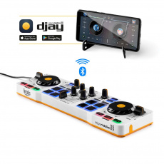 Hercules DJControl Control MIX Bluetooth Pour Smartphone et tablettes Android e 2 kanály/kanálů Černá, Bílá, Žlutá