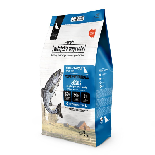 WIEJSKA ZAGRODA Monoprotein Salmon - suché krmivo pro psy - 2kg