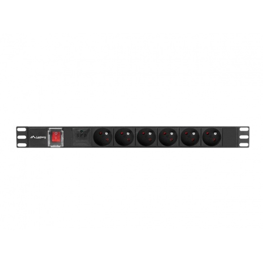 LANBERG POWER STRIP RACK PDU 19" (1U, 16A, 6X 230V PL, 2m)