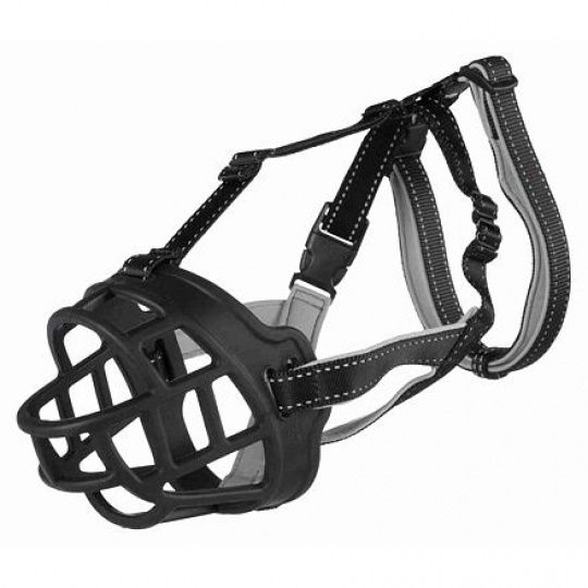 FLEX náhubek L: 31 cm / hlava max.26 cm, guma/nylon/neopren, černá