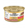 Nestlé GOURMET GOLD cat losos&kura kúsky šťava konz.12x85 g