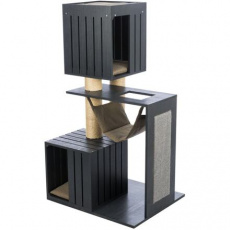 BE NORDIC škrabadlo FREIA, 123 cm, 2 x kukaň, hammock, antracit/písek BE NORDIC škrabadlo FREIA, 123 cm, 2 x kukaň, hammock, antracit/písek