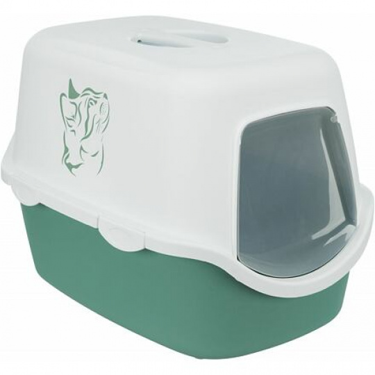 WC VICO kryté s dvířky s potiskem, bez filtru 56 x 40 x 40 cm, zelená/bílá