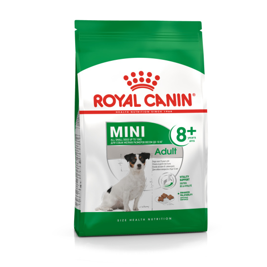 Royal Canin Mini Adult 8+ 8 kg Senior Drůbež, Rýže, Zeleninová