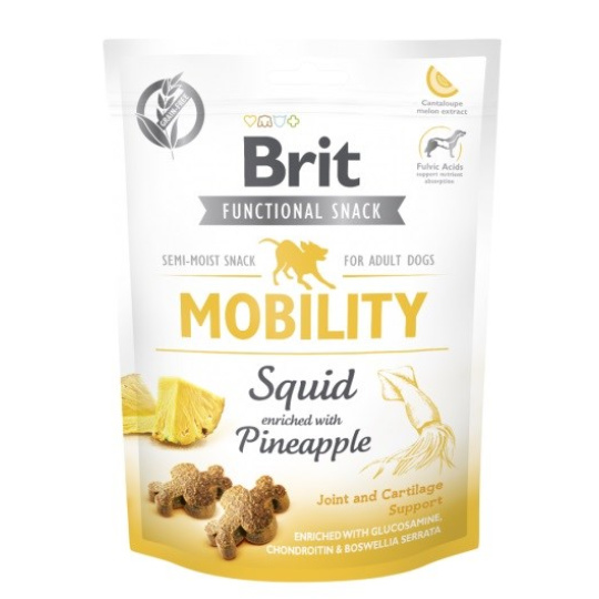 BRIT Functional Snack Mobility Squid   - pochoutka pro psy - 150g