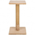 Škrabací sloupek BEANA, 69 cm, králičí plyš, šedobéžová