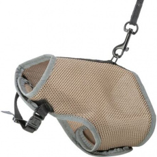 Postroj VESTA s vodítkem pro kočku 24-42 cm/1,20 m, šedobéžová Postroj VESTA s vodítkem pro kočku 24-42 cm/1,20 m, šedobéžová