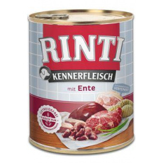 Rinti Dog Kennerfleisch konzerva kachní srdce 800g