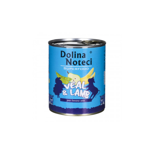 DOLINA NOTECI Superfood Veal with lamb - Mokré krmivo pro psy - 800 g